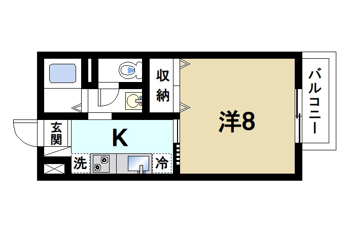 アイビー21の間取り|一人暮らしにぴったりな広さです