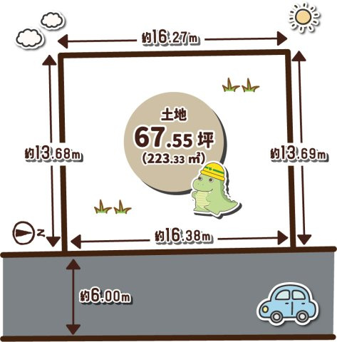 下津林佃の区画図
