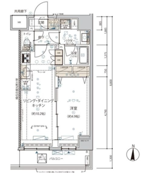ARCOBALENO KINSHICHOの間取り