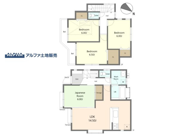 青梅市谷野の中古一戸建の間取り|【4LDK Plan】◆家族それぞれの空間を確保◆約14.5帖のLDKと和室1部屋、洋室3部屋を備えた4LDK。家族の団らんと個人の時間を大切にできる間取りです。