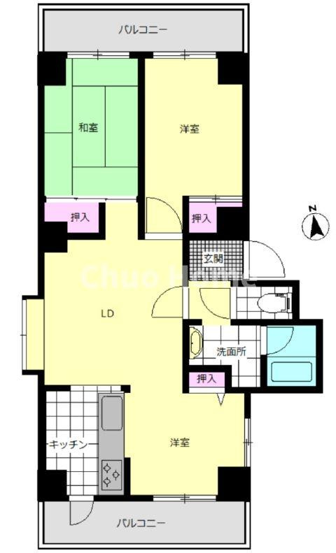 ストークマンション浅草の間取り|南向き・3方角部屋住戸につきまして日当たり・通風良好