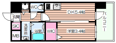 【間取り】 | エステムコート難波WEST-SIDEⅨレデント