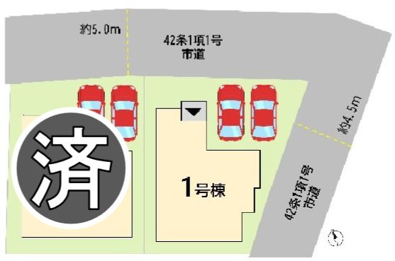 北九州市小倉南区下石田２丁目の新築一戸建の区画図