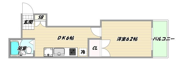 大阪市淀川区西三国１丁目の賃貸マンションの間取り
