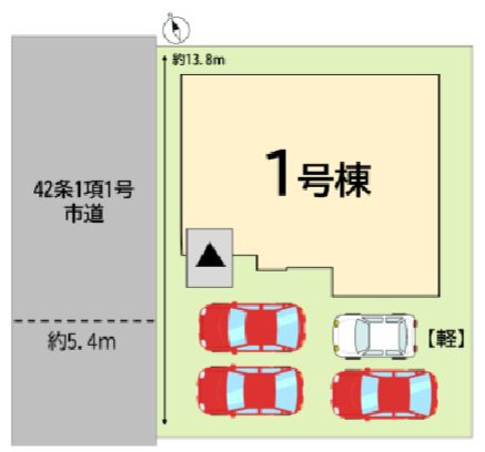 北九州市戸畑区千防３丁目の新築一戸建の区画図