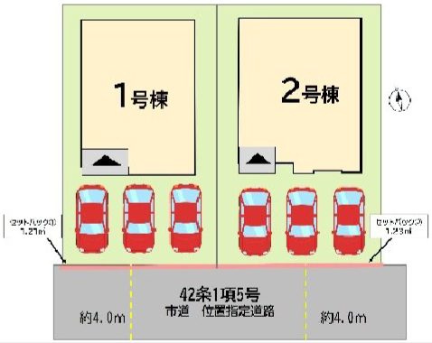 北九州市八幡西区沖田５丁目の新築一戸建の区画図