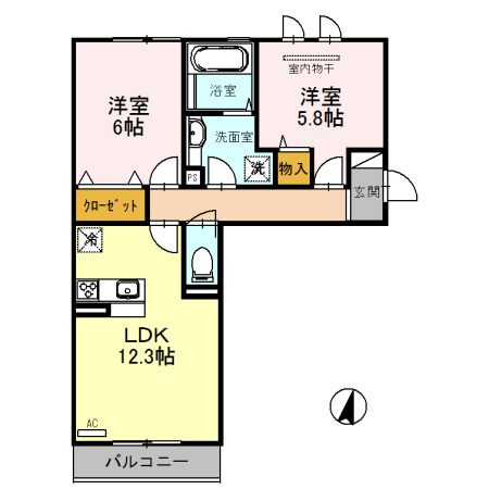 夢彩館Ⅲの間取り