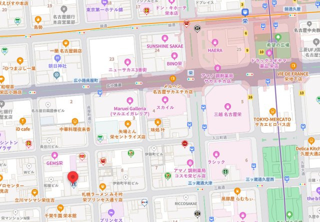 MUSUBIA NAGOYA SAKAEの地図
