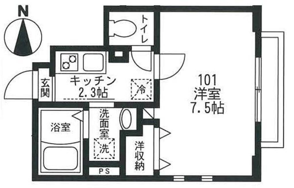 レグルス国立の間取り