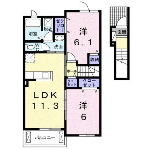 クラール元山Ｈの間取り