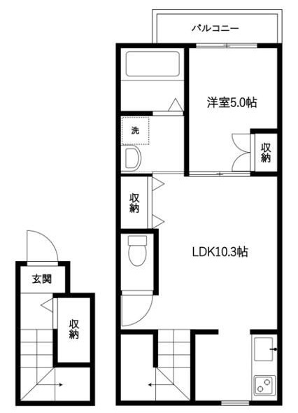 プラティーク八広の間取り|間取りです。