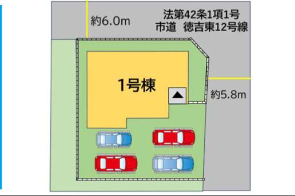 北九州市小倉南区徳吉東４丁目の新築一戸建の区画図