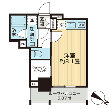 ライオンズ千代田岩本町ミレス－ＫＤＡの間取り