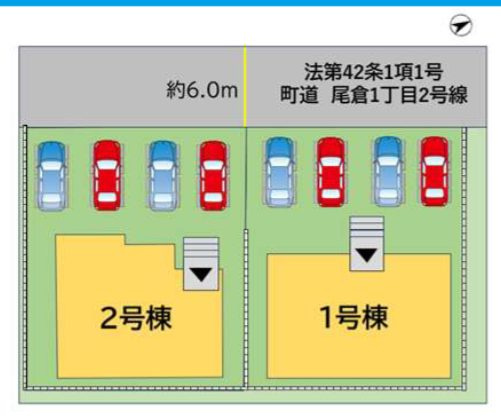 京都郡苅田町尾倉１丁目の新築一戸建の区画図