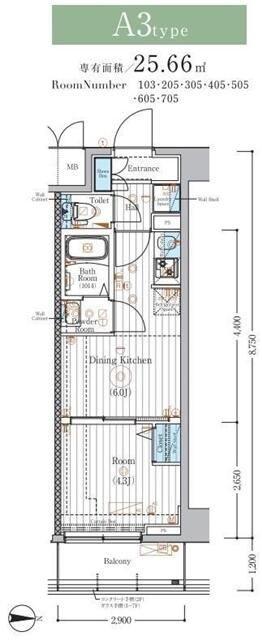 ＭＡＸＩＶ竹ノ塚の間取り