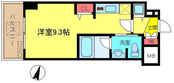 クオーレ靭公園の間取り