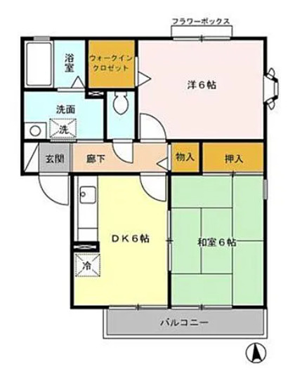 ハビーハイツ　Ｂの間取り