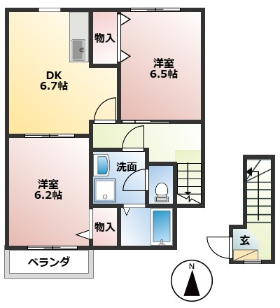 ガーデンヒルズAの間取り