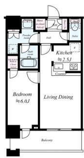 【間取り】 | クレストタワー品川シーサイド | 間取りです。