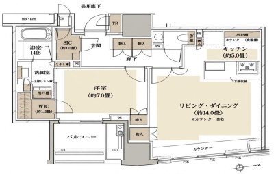 ザ・パークハウスグラン三番町26の間取り