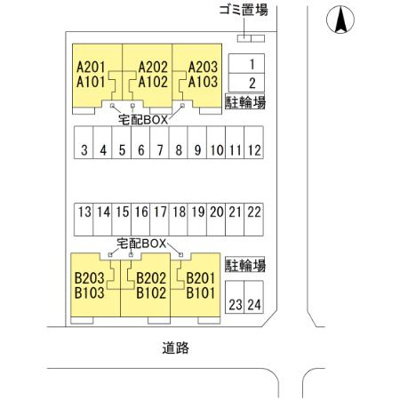 【区画図】 | Vento Lien　A棟