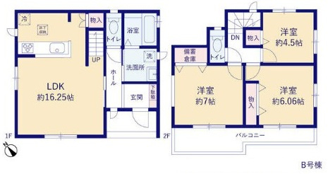 【間取り】 | 海老名市国分寺台3丁目 新築戸建 全2棟