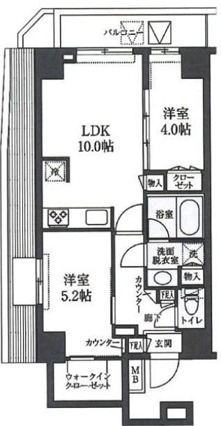 S-RESIDENCE清澄白河の間取り