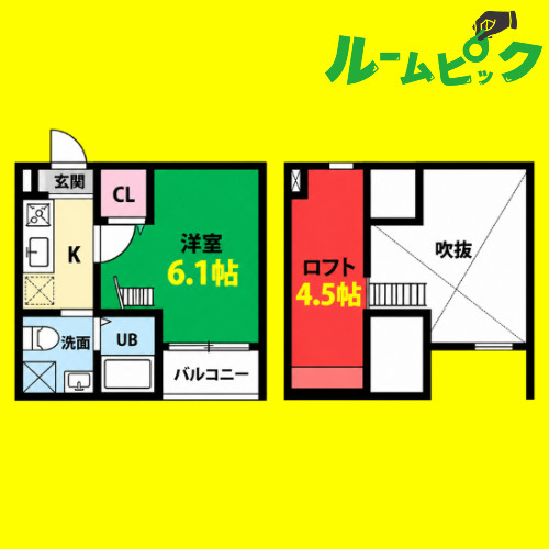 カナパ　名古屋市賃貸　仲介手数料無料の間取り