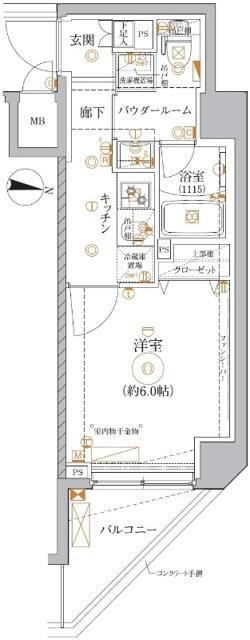 レアライズ武蔵小杉の間取り