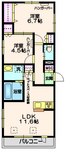 プリムールの間取り