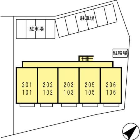 Casa南二日町の区画図