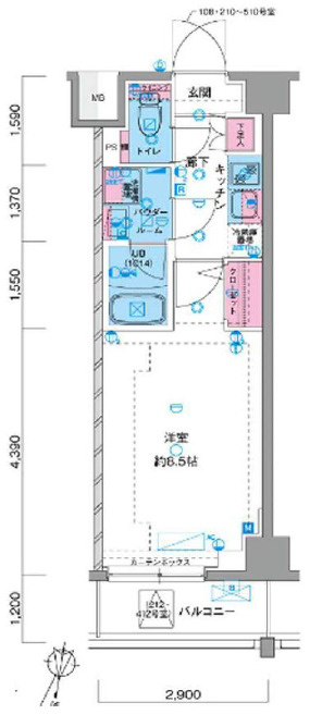 GENOVIA本羽田skygardenの間取り