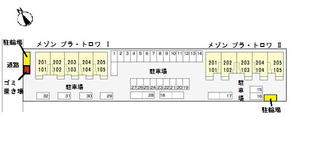 メゾン プラ・トロワⅡの区画図
