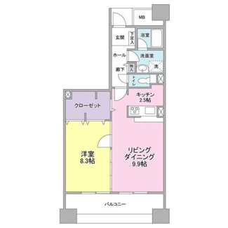 【間取り】 | アーバンライフ月島駅前ウエスト | 間取りです。