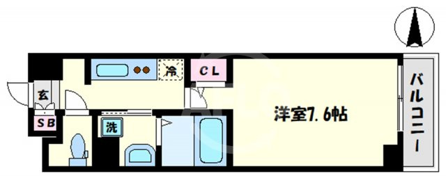 エグゼ心斎橋EASTの間取り|エグゼ心斎橋EAST　間取り