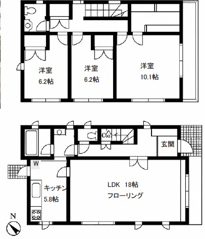 【間取り】 | 貸家　目黒区東山