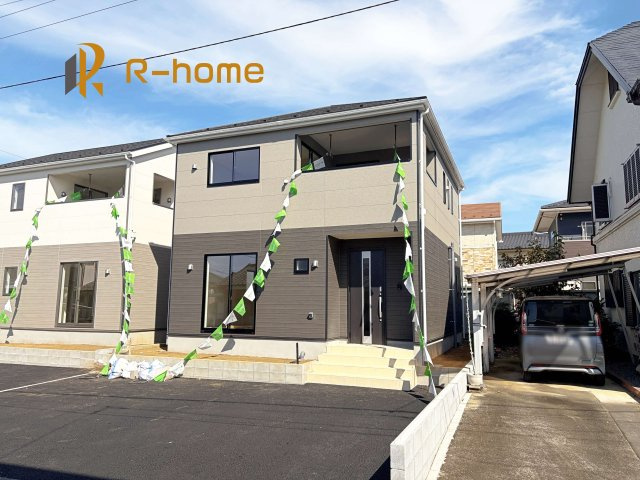 古河市新久田第1　新築戸建て　2号棟の外観|建物完成いたしました！ご予約で『平日』や『夕方』などでもご見学可能です！