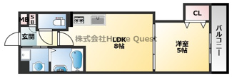 【間取り】 | セレニティ小若江A棟