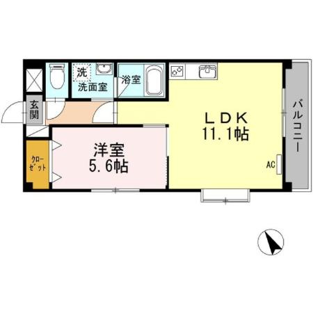コンフォール空港通りの間取り