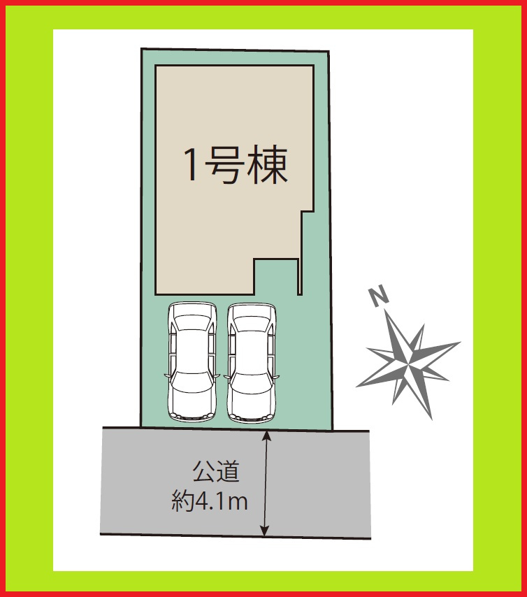 愛西市北一色町北田面の新築一戸建の区画図|◇区画図◇