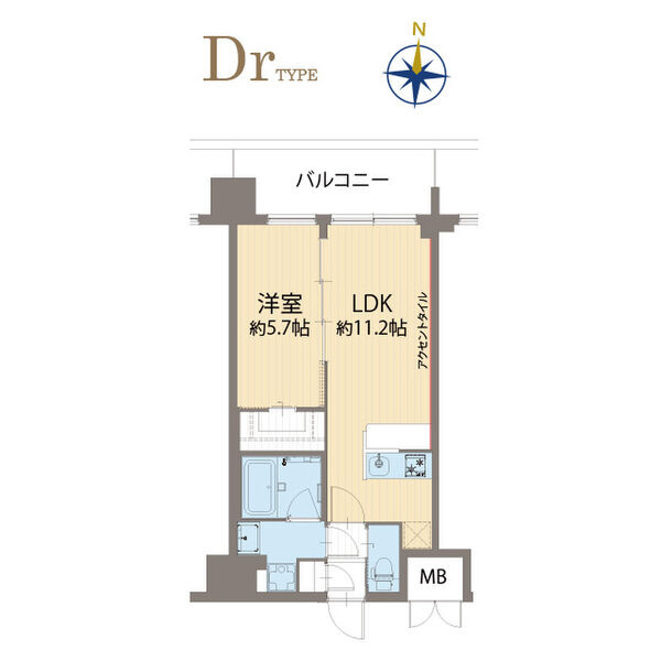 グランカーサ新大阪SOUTHの間取り