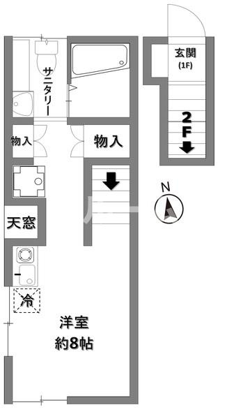 豊島区池袋３丁目のアパートの間取り