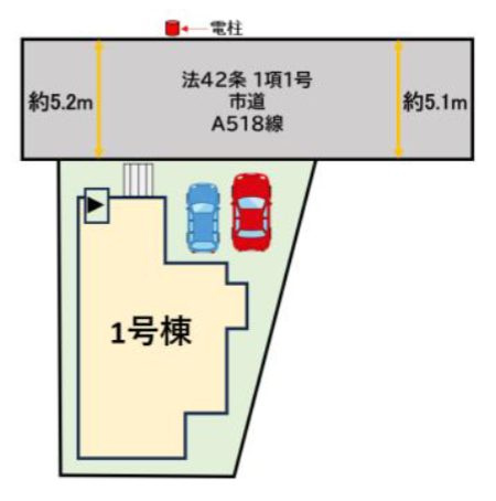 久留米市合川町の新築一戸建の区画図