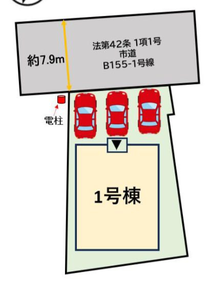 久留米市白山町の新築一戸建の区画図