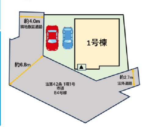 久留米市野中町の新築一戸建の区画図