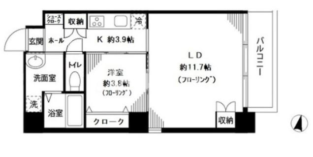 豊島区池袋２丁目の賃貸マンションの間取り