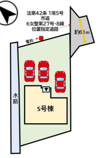 筑後市大字徳久の新築一戸建の区画図