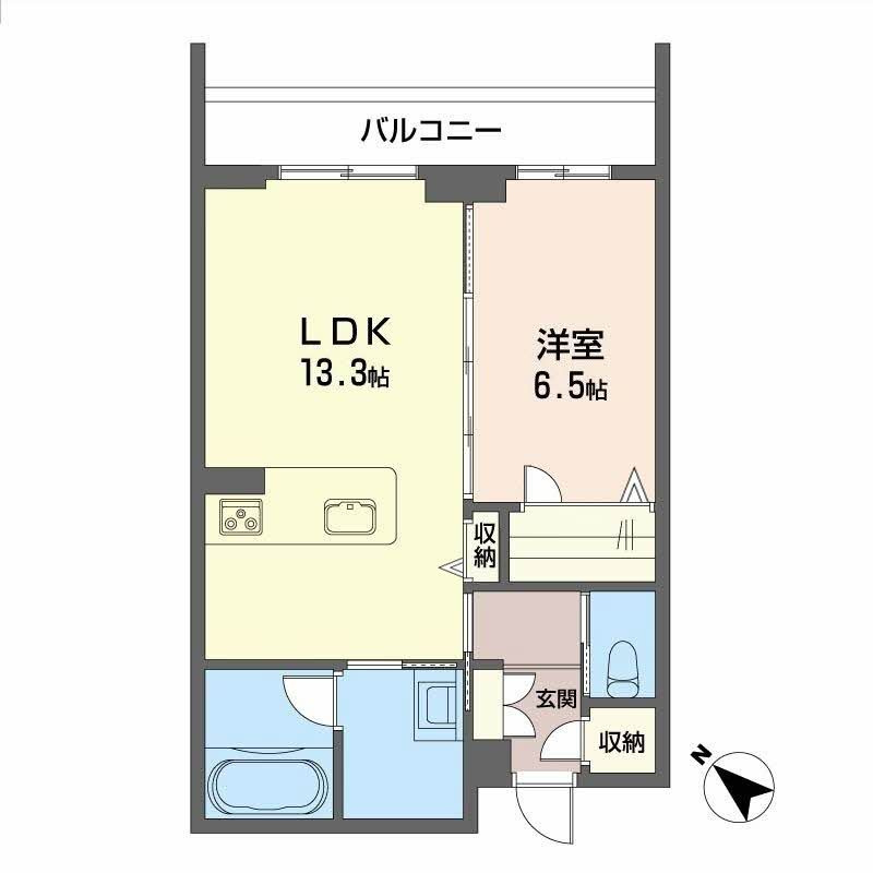グランメゾン盛岡駅前Ⅱの間取り