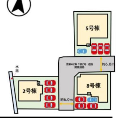 久留米市高野２丁目の新築一戸建の区画図