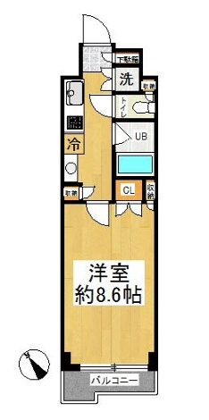 板橋区弥生町の賃貸マンションの間取り
